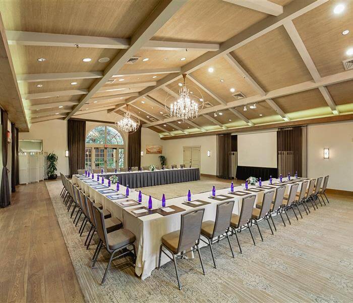 This is an image of the meeting space at Bernardus Lodge & Spa in Carmel Valley, California