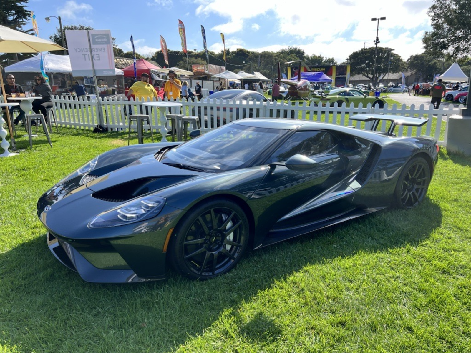 This is an image of a car on display at Monterey Motorsports Festival during Car Week