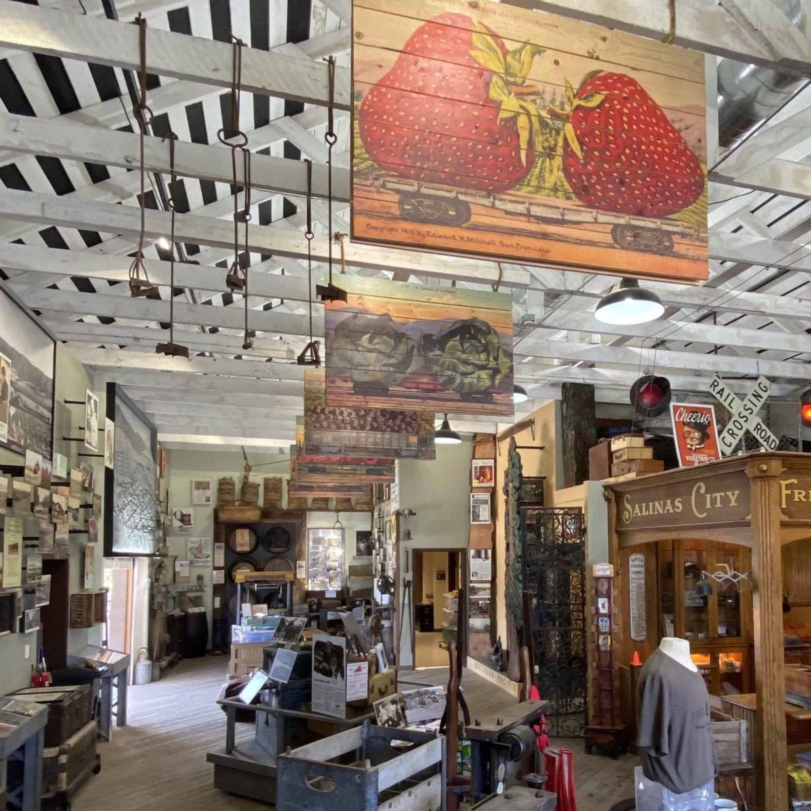 This is an image of the interior of the California Welcome Center Salinas, formerly the Souther Pacific Freight Depot